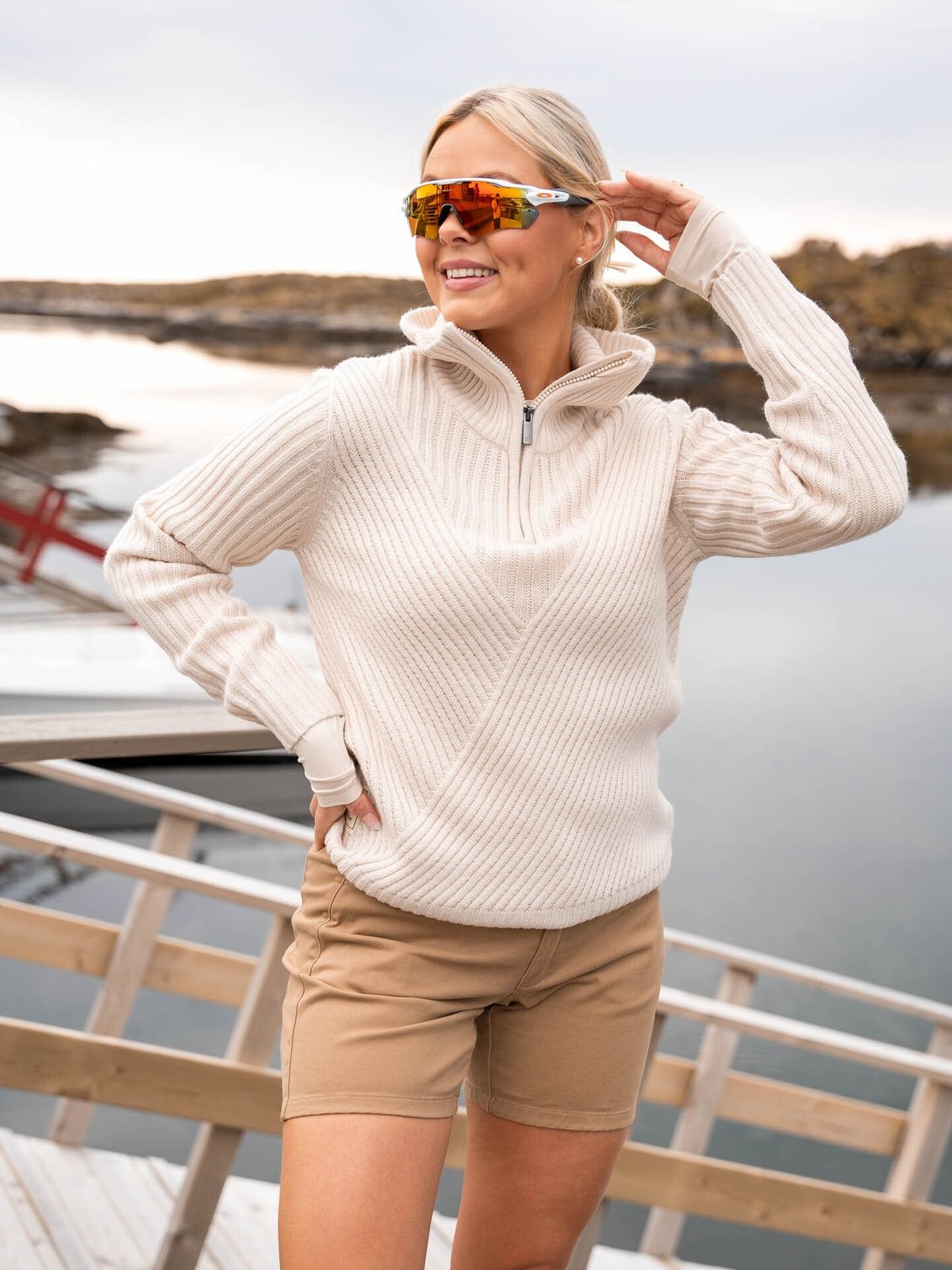 Twentyfour Finse Una Knit Sweater Gråhvit