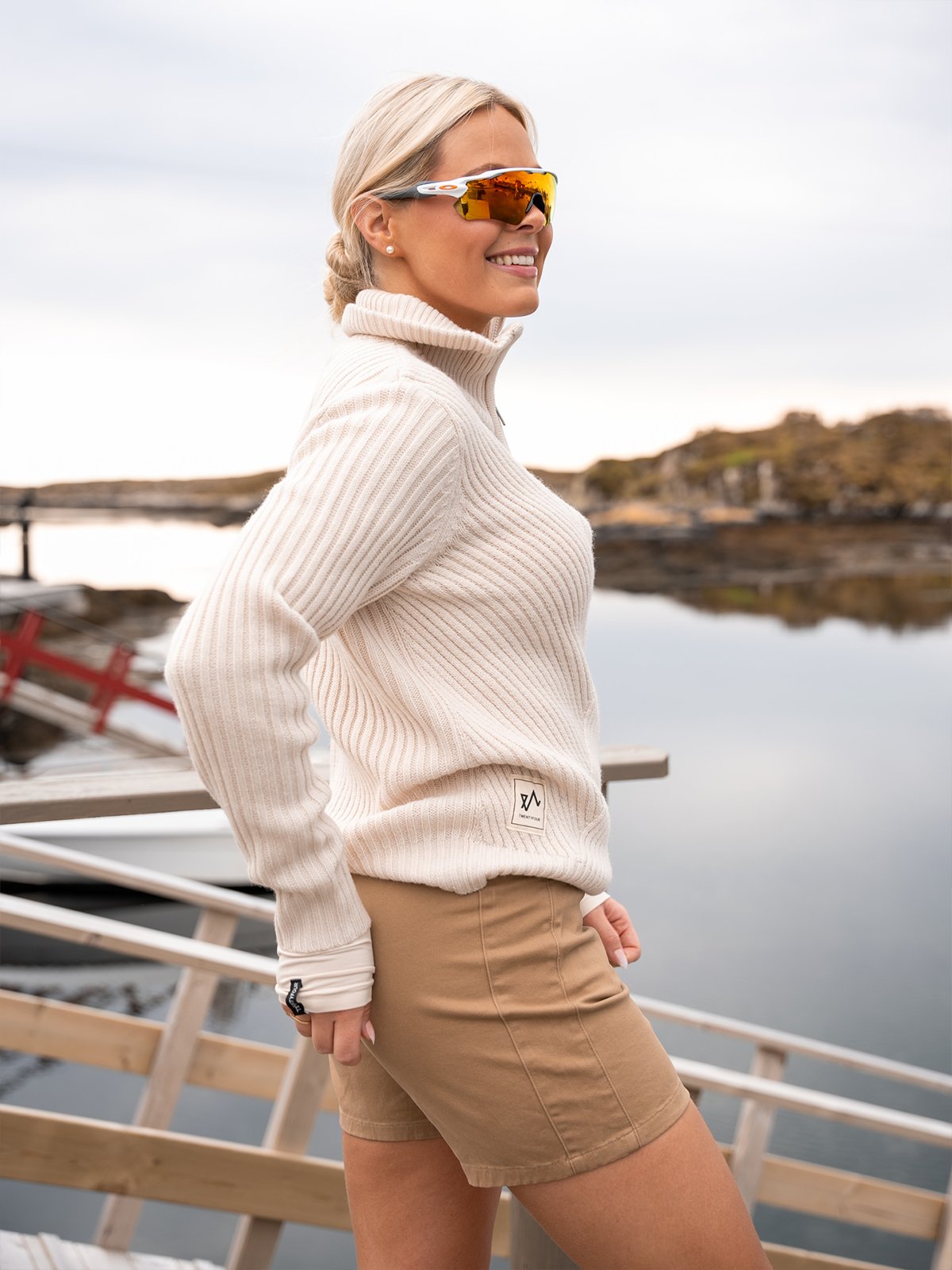 Twentyfour Finse Una Knit Sweater Gråhvit