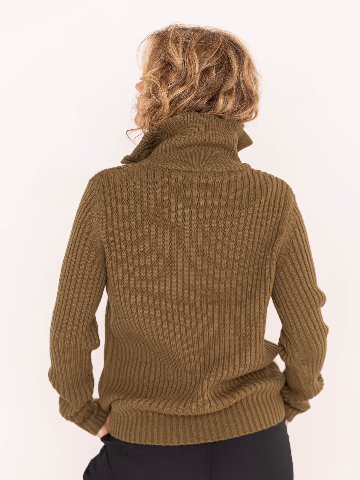 Twentyfour Finse Una Knit Sweater Mørk oliven