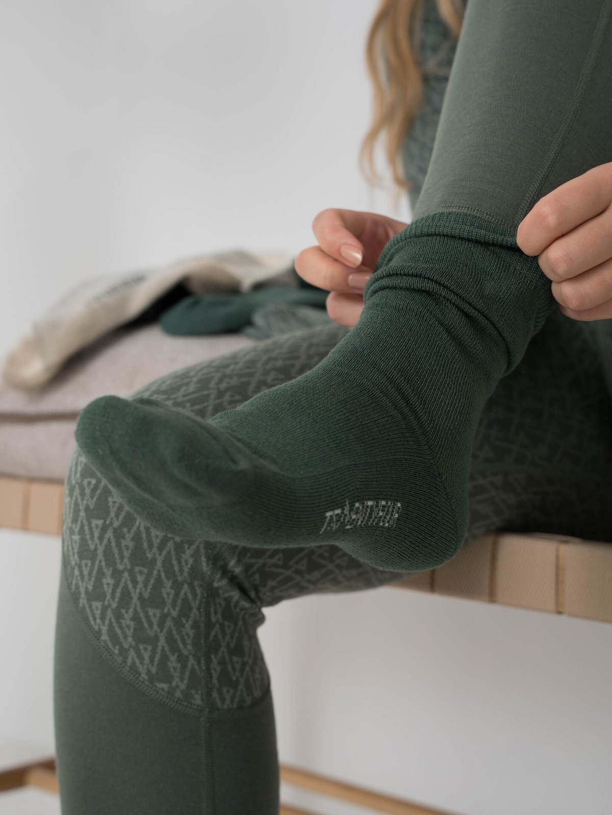 Twentyfour Aurora Idun Ullsokk 2-Pack Mellomgrønn