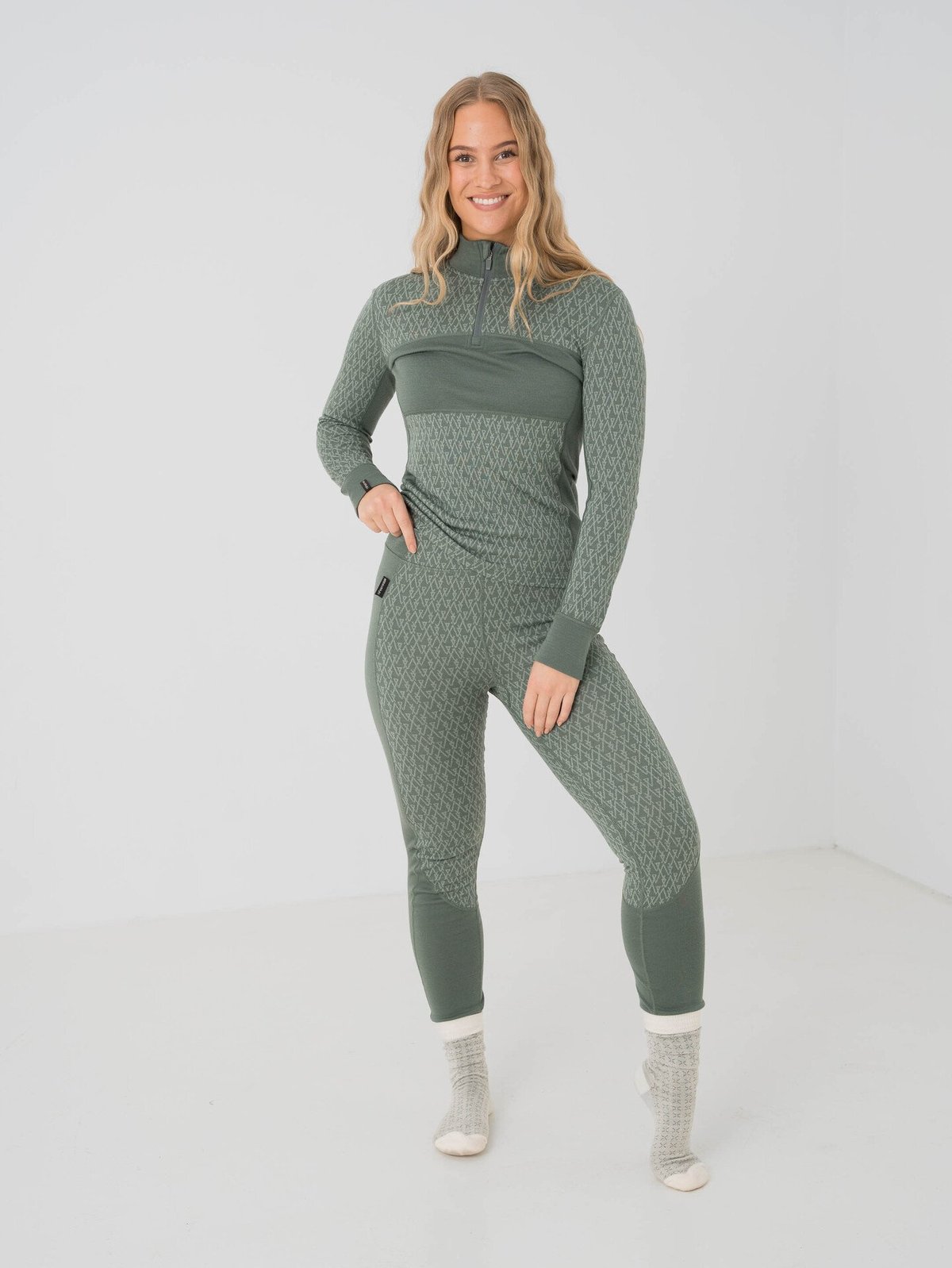 Twentyfour Aurora Idun Ullsokk 2-Pack Mellomgrønn