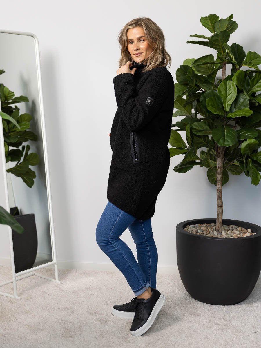 Twentyfour Mellow Pile Jakke Sort