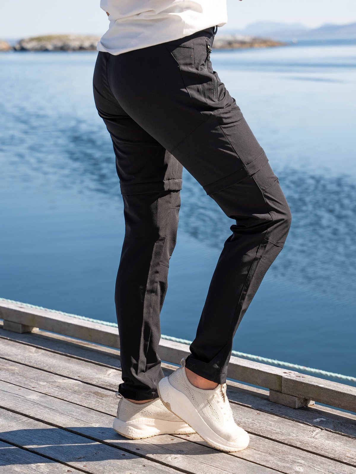 Twentyfour Flåm Zip Off bukse Sort