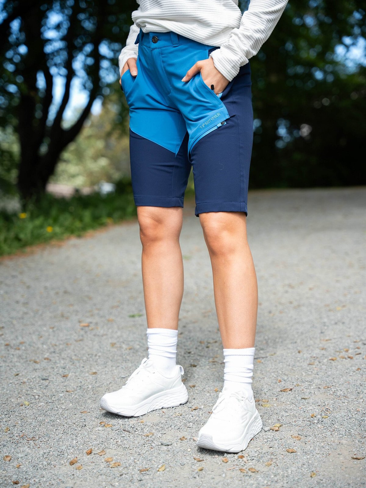 Twentyfour Flåm 2.0 Light Softshell Lang Shorts Blå