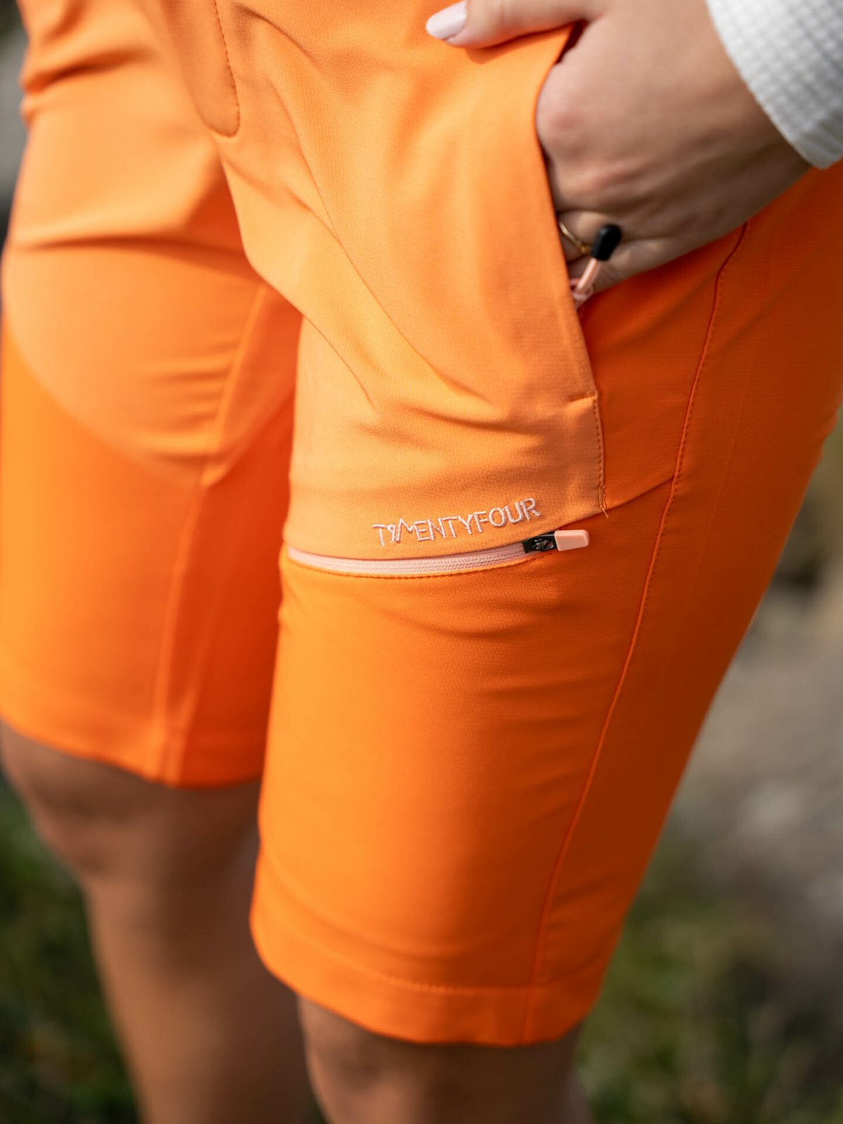 Twentyfour Flåm 2.0 Light Softshell Lang Shorts Mandarin