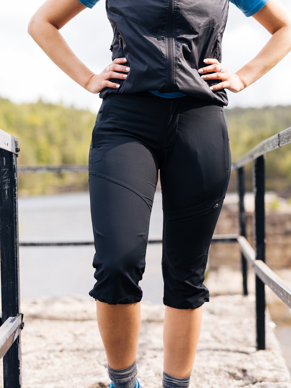 Twentyfour Flåm 2.0 Light Softshell 3/4 Bukse Sort