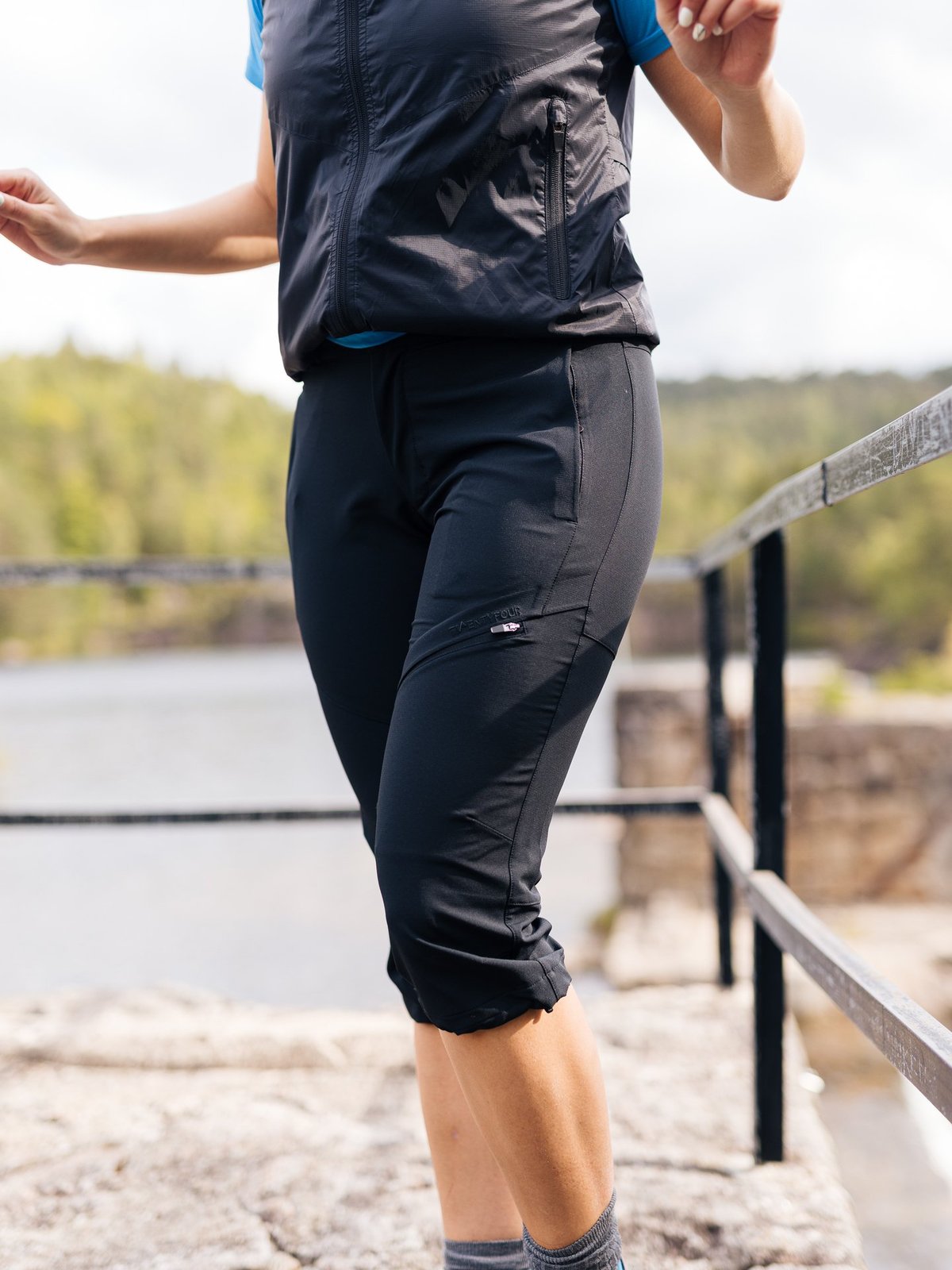 Twentyfour Flåm 2.0 Light Softshell 3/4 Bukse Sort