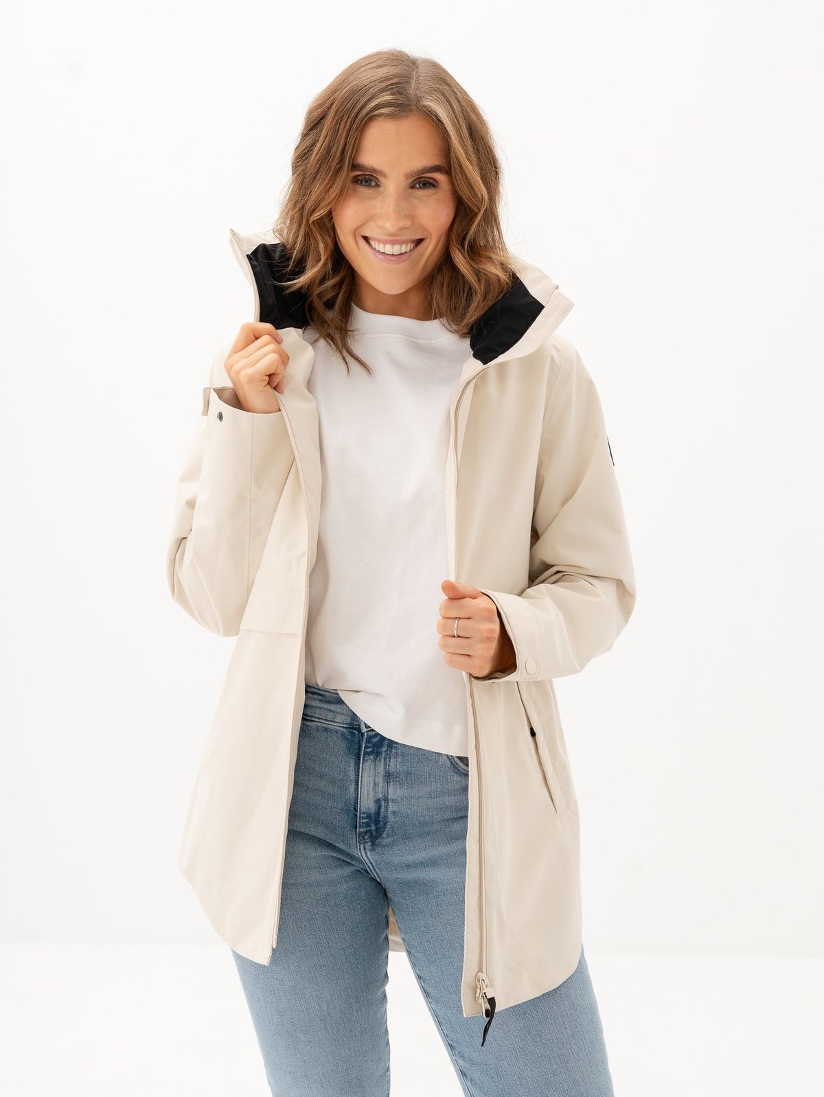 Twentyfour Mode 2-Lags Skalljakke Gråhvit