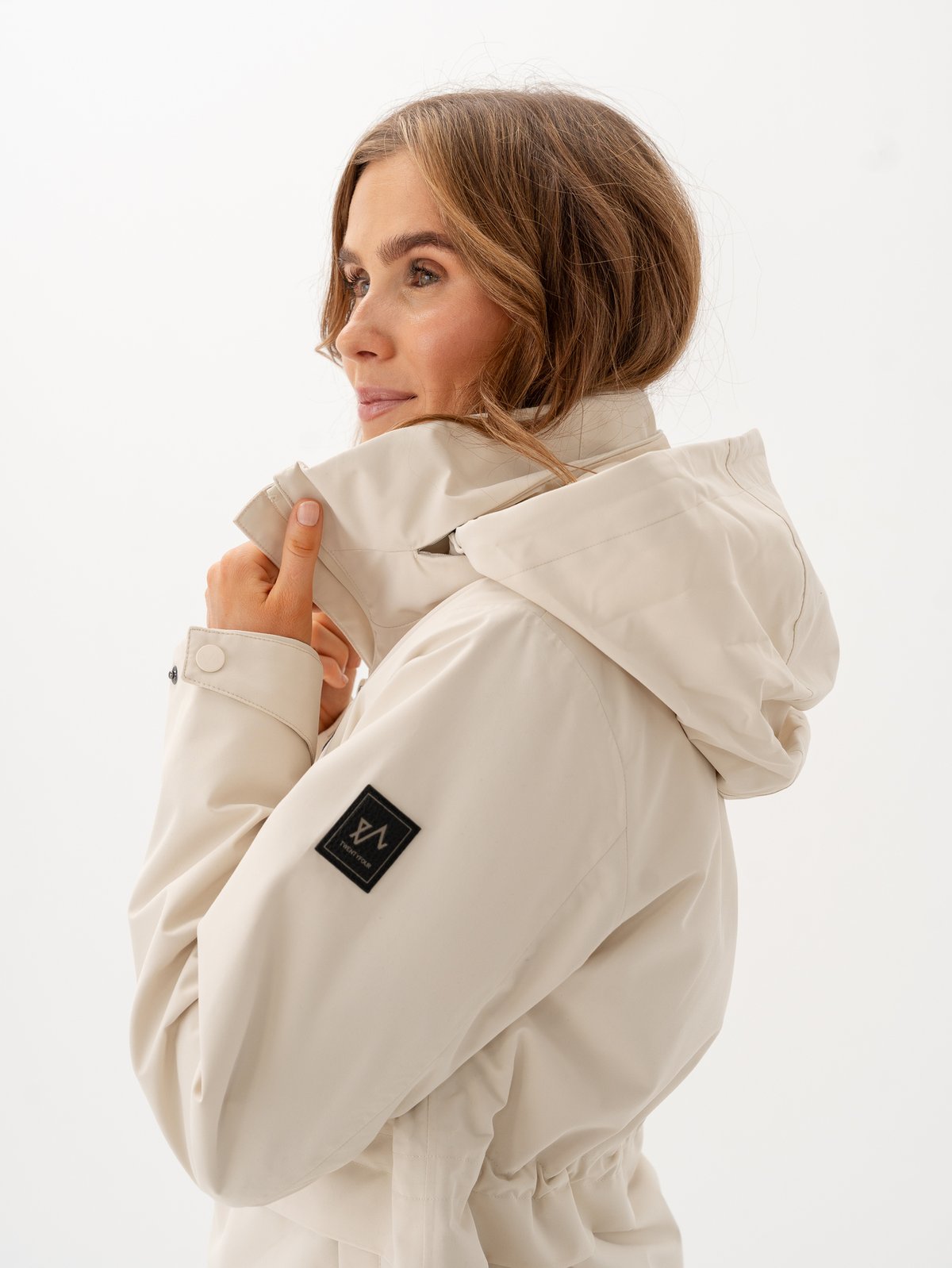 Twentyfour Mode 2-Lags Skalljakke Gråhvit