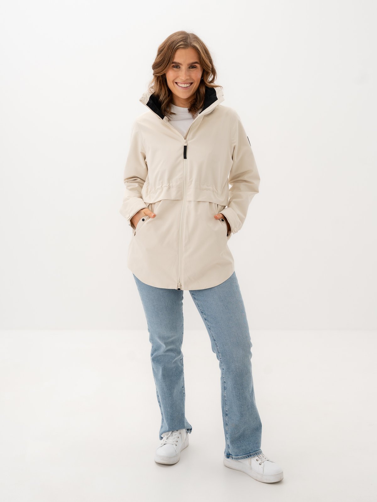 Twentyfour Mode 2-Lags Skalljakke Gråhvit