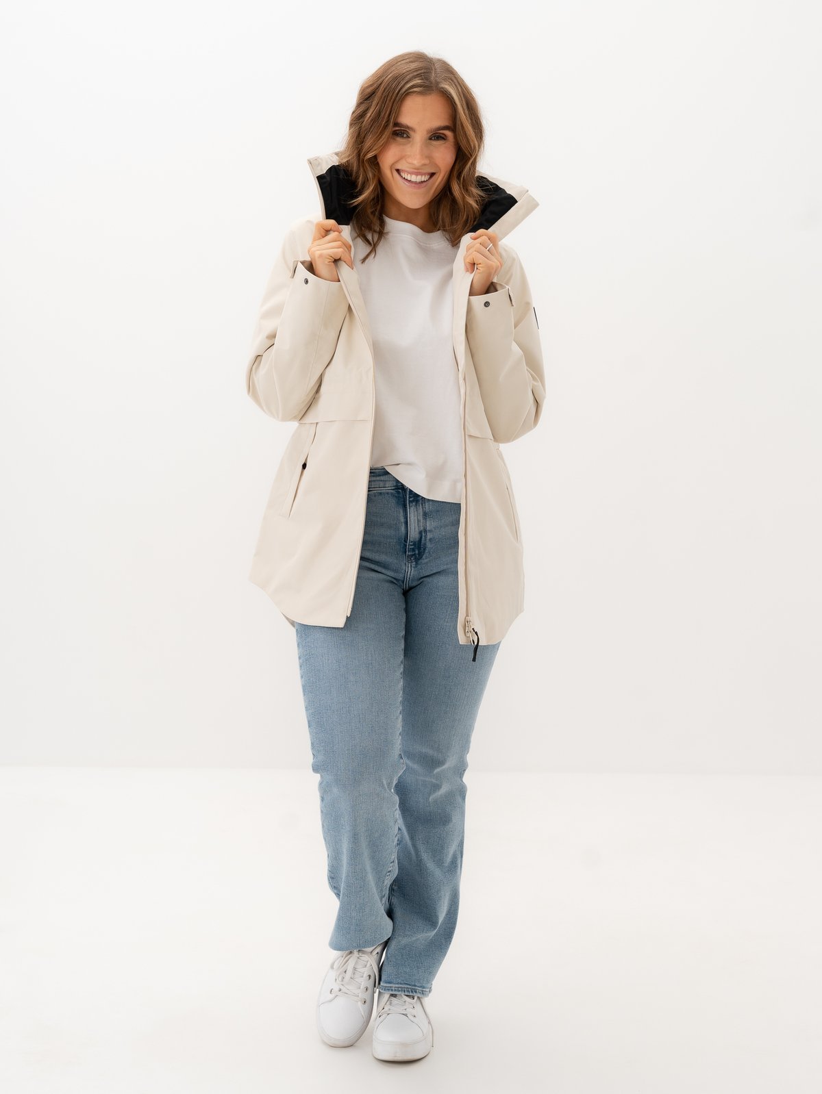 Twentyfour Mode 2-Lags Skalljakke Gråhvit