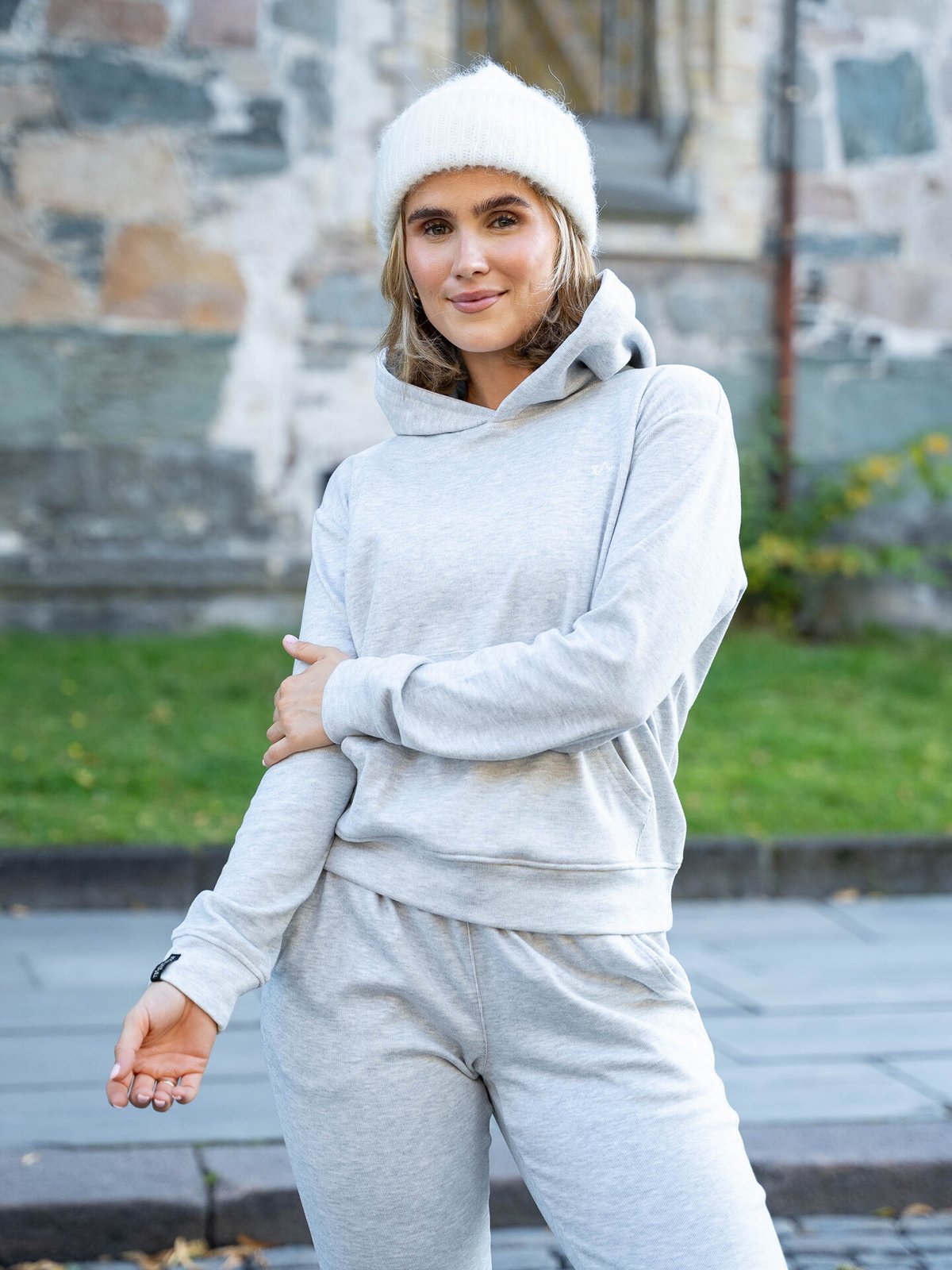 Twentyfour Mode Comfy Hoodie Lys Grå Melange