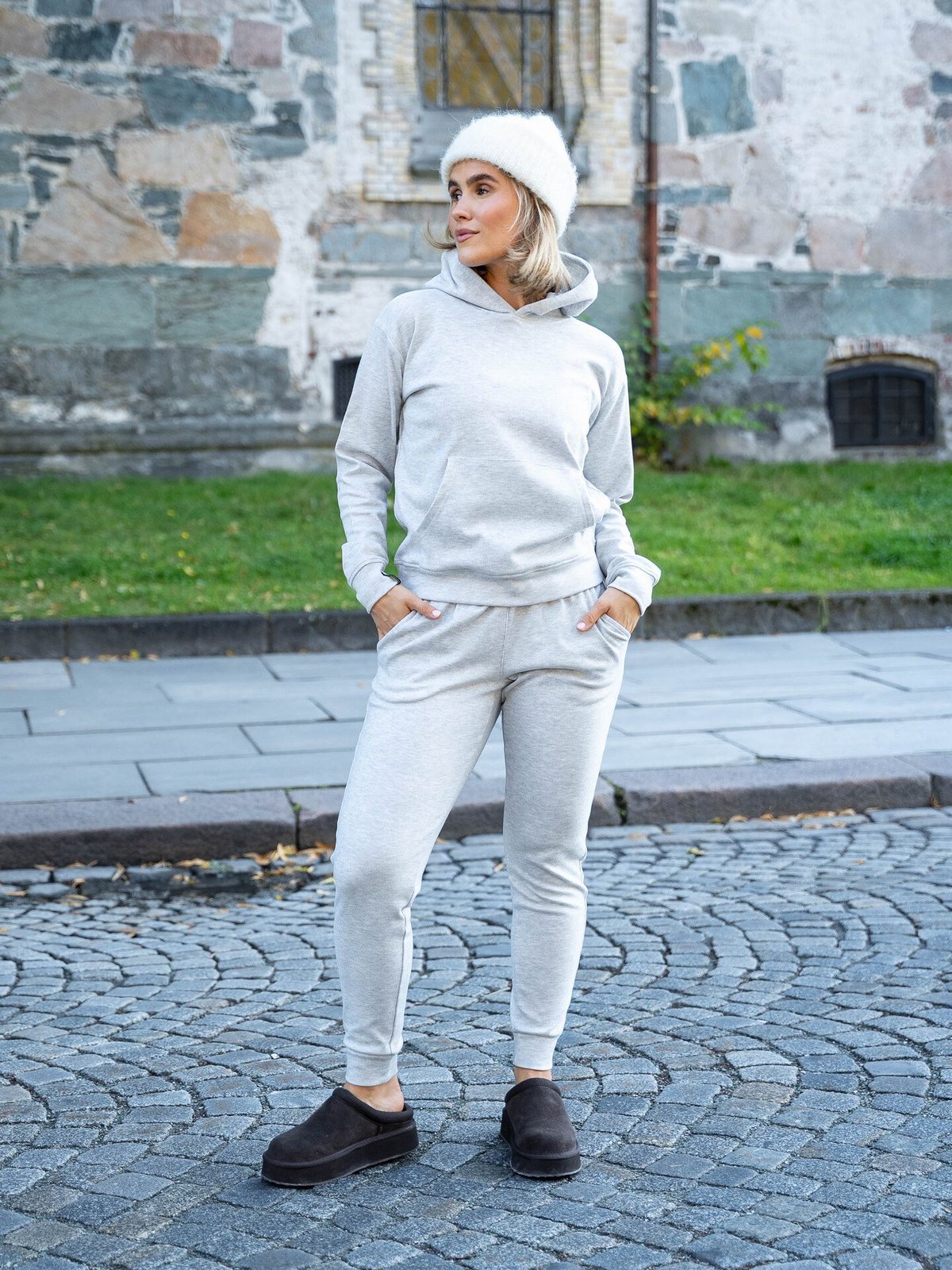 Twentyfour Mode Comfy Sweatpant Lys Grå Melange