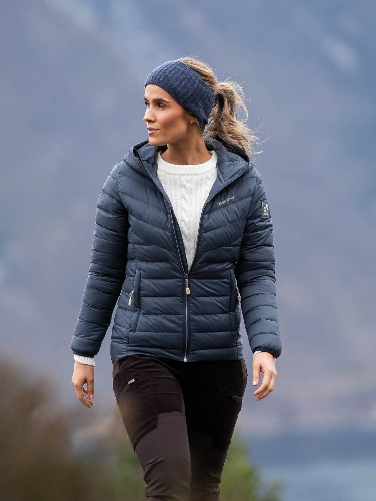 Twentyfour Finse Super Light Dunjakke Blekkblå