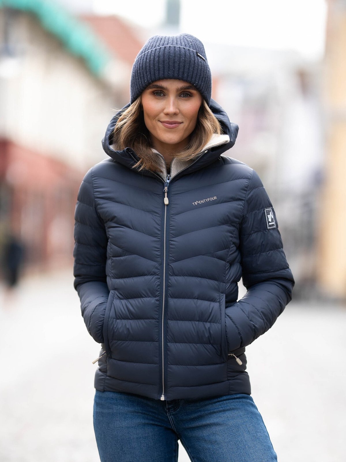 Twentyfour Finse Super Light Dunjakke Blekkblå