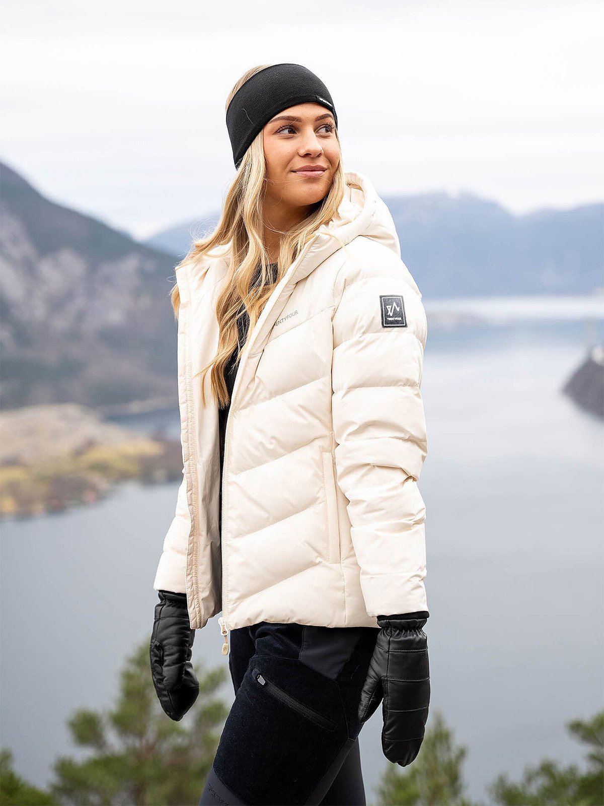 Twentyfour Finse Origin Dunjakke Gråhvit