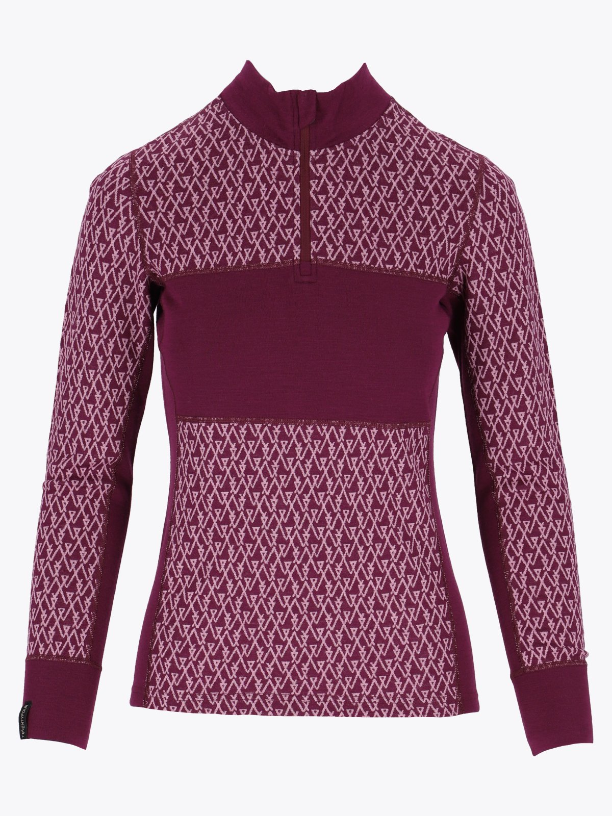 Twentyfour Aurora Aya Ull Half Zip Mørk Burgunder