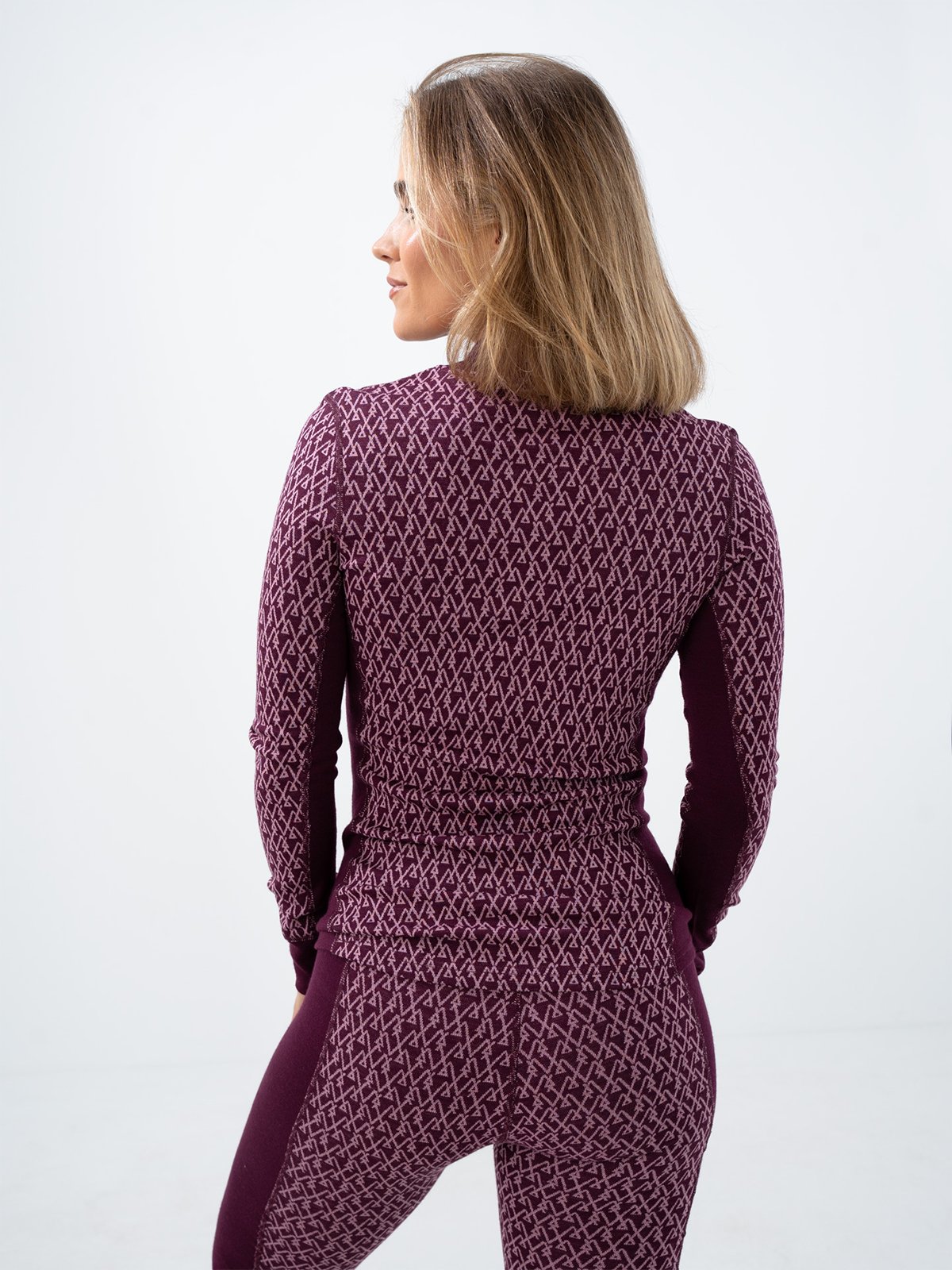 Twentyfour Aurora Aya Ull Half Zip Mørk Burgunder