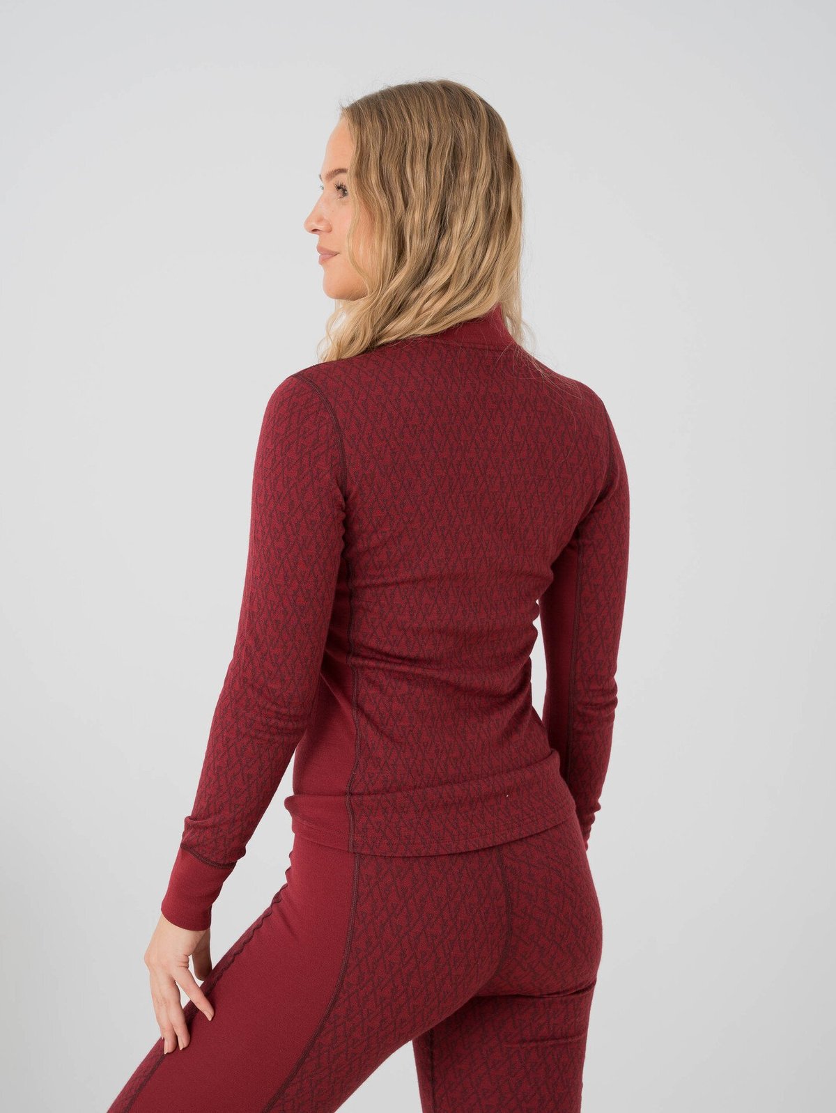 Twentyfour Aurora Aya Ull Half Zip Vinrød