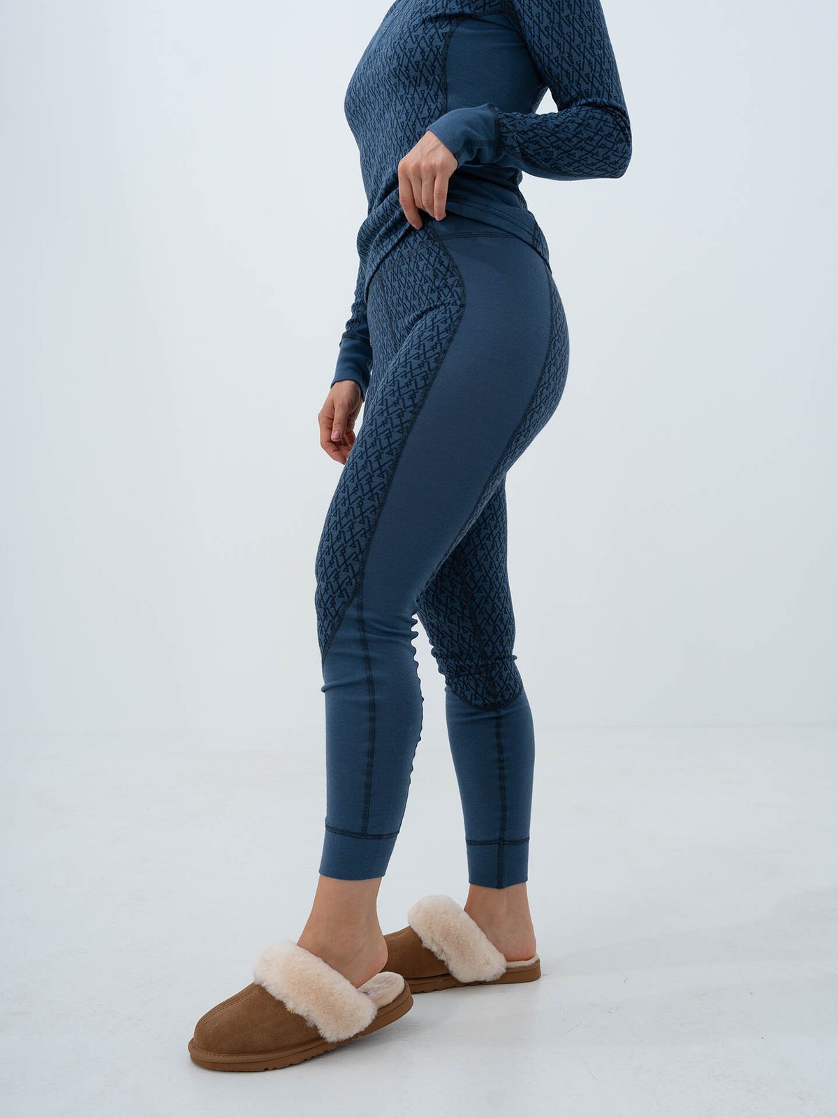 Twentyfour Aurora Aya Ulltights Gråblå