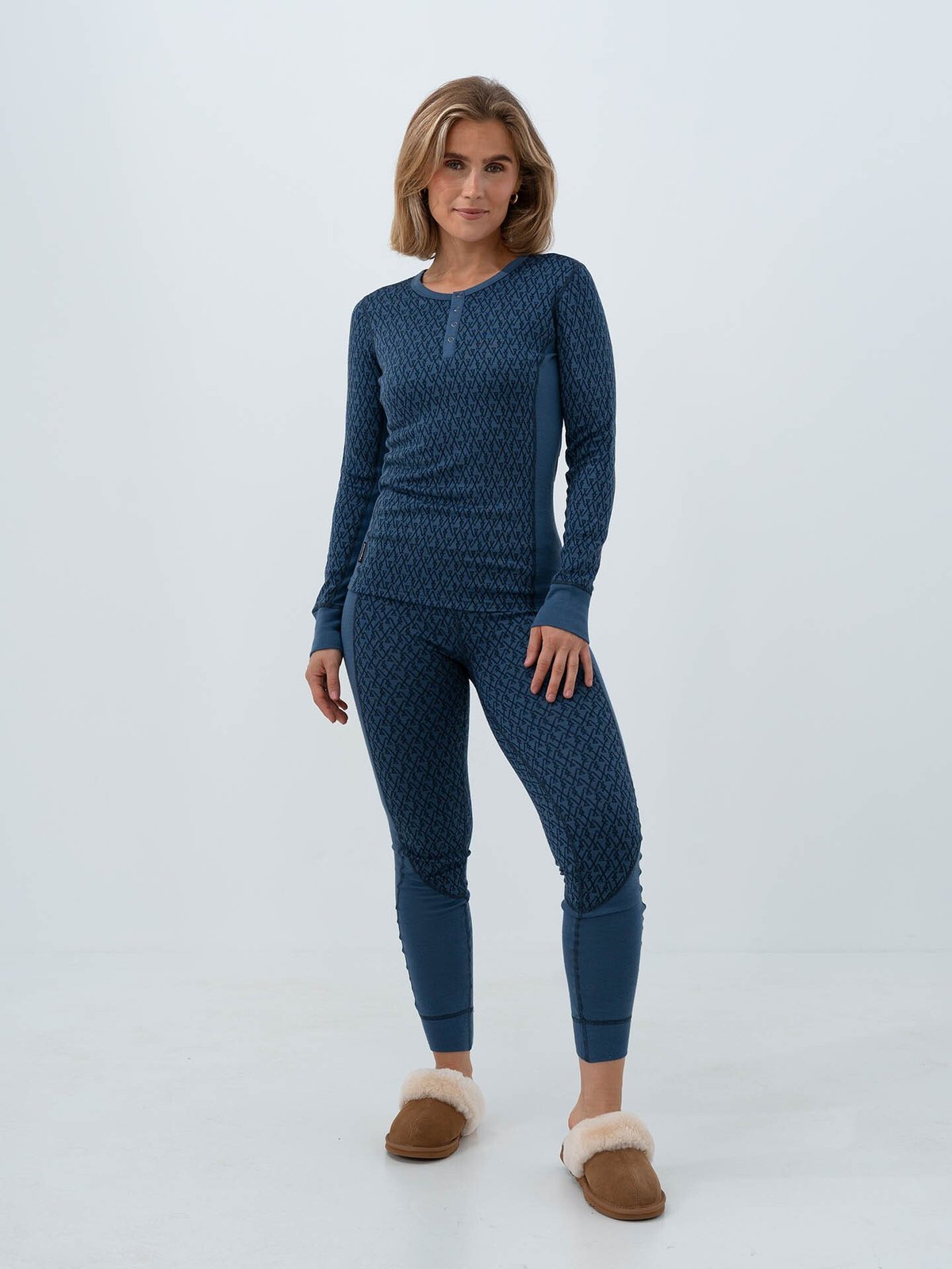 Twentyfour Aurora Aya Ulltights Gråblå