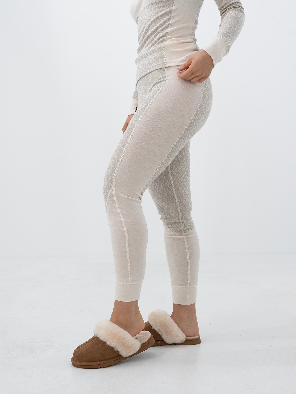 Twentyfour Aurora Aya Ulltights Gråhvit