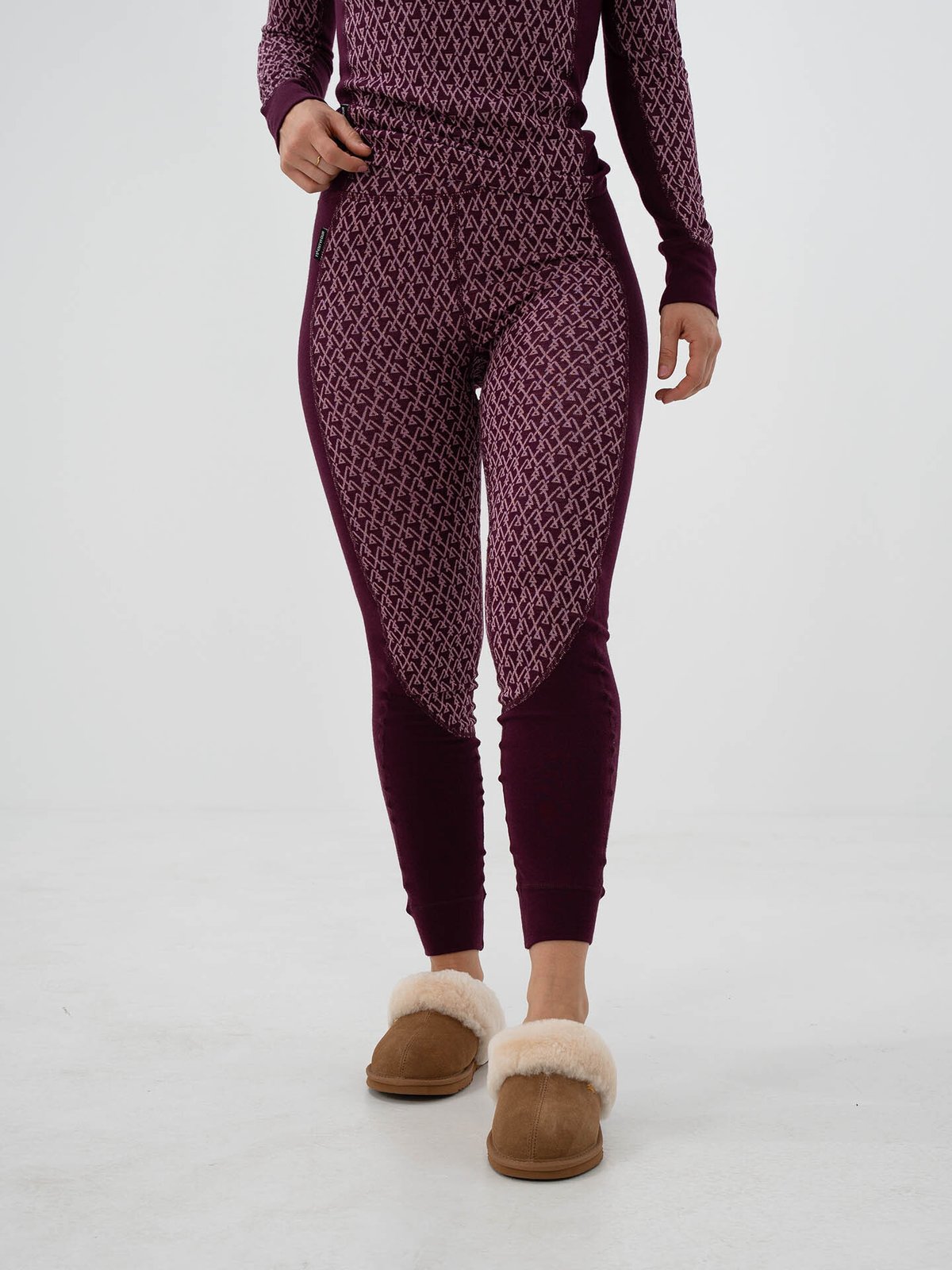 Twentyfour Aurora Aya Ulltights Mørk Burgunder