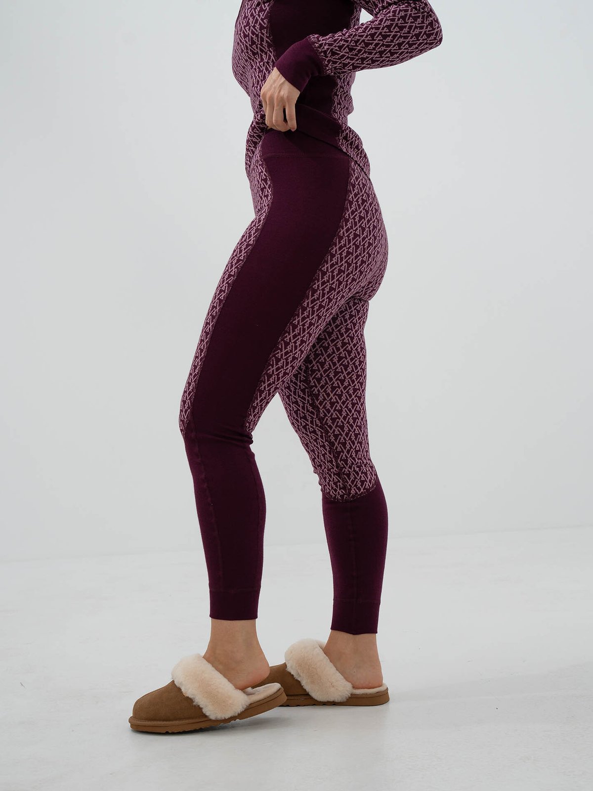 Twentyfour Aurora Aya Ulltights Mørk Burgunder