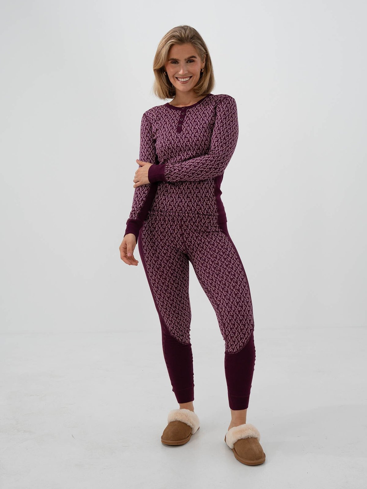 Twentyfour Aurora Aya Ulltights Mørk Burgunder