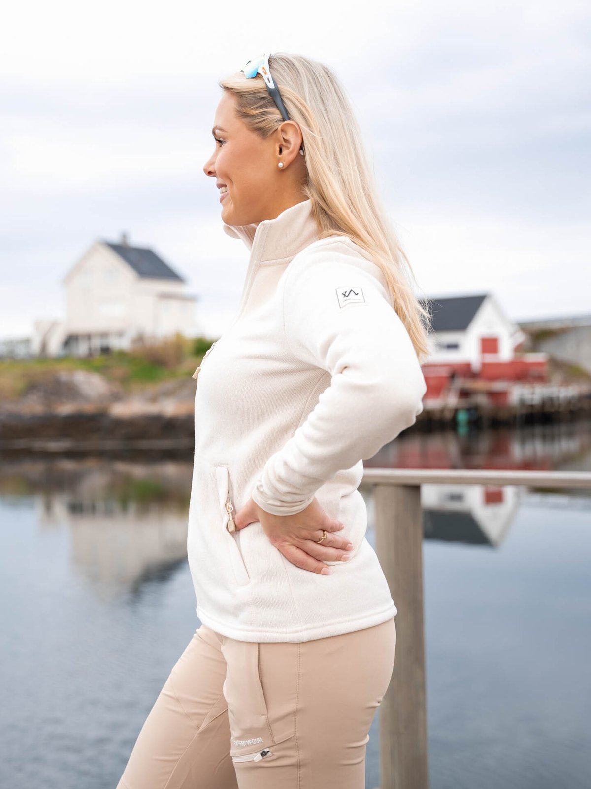 Twentyfour Finse Knitfleece Gråhvit