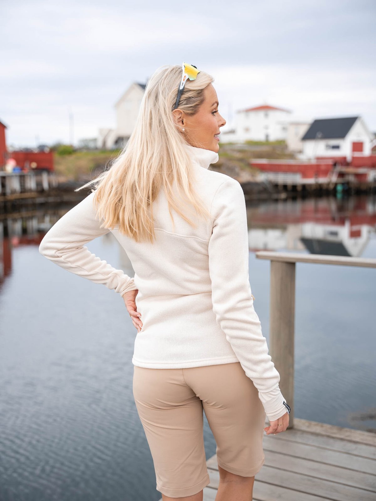 Twentyfour Finse Knitfleece Gråhvit