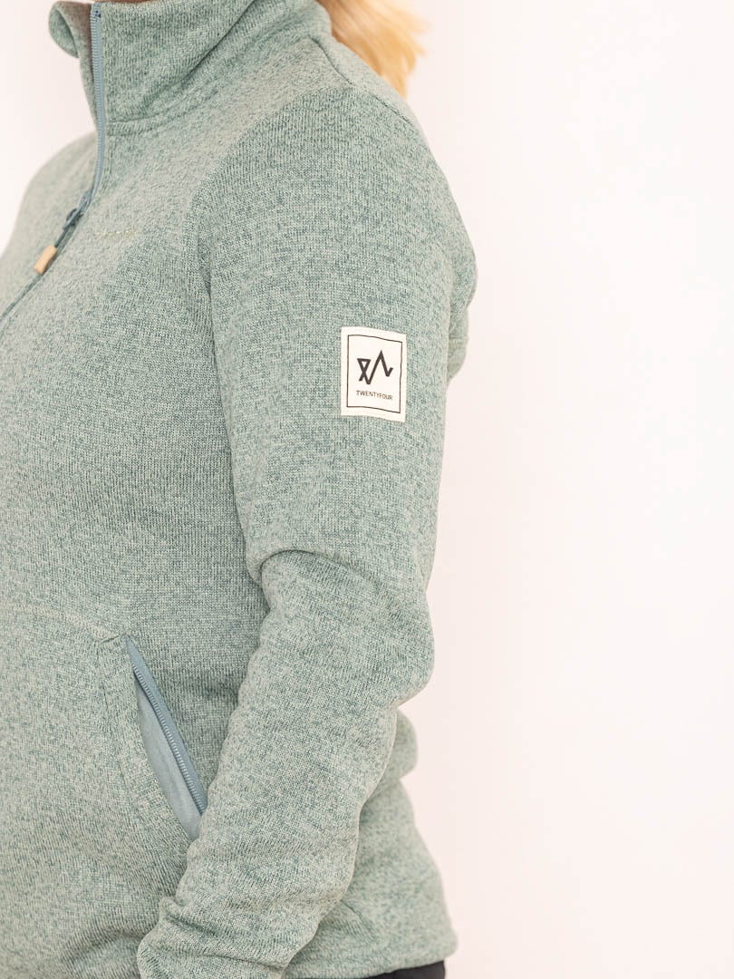 Twentyfour Finse Knitfleece Mellomgrønn