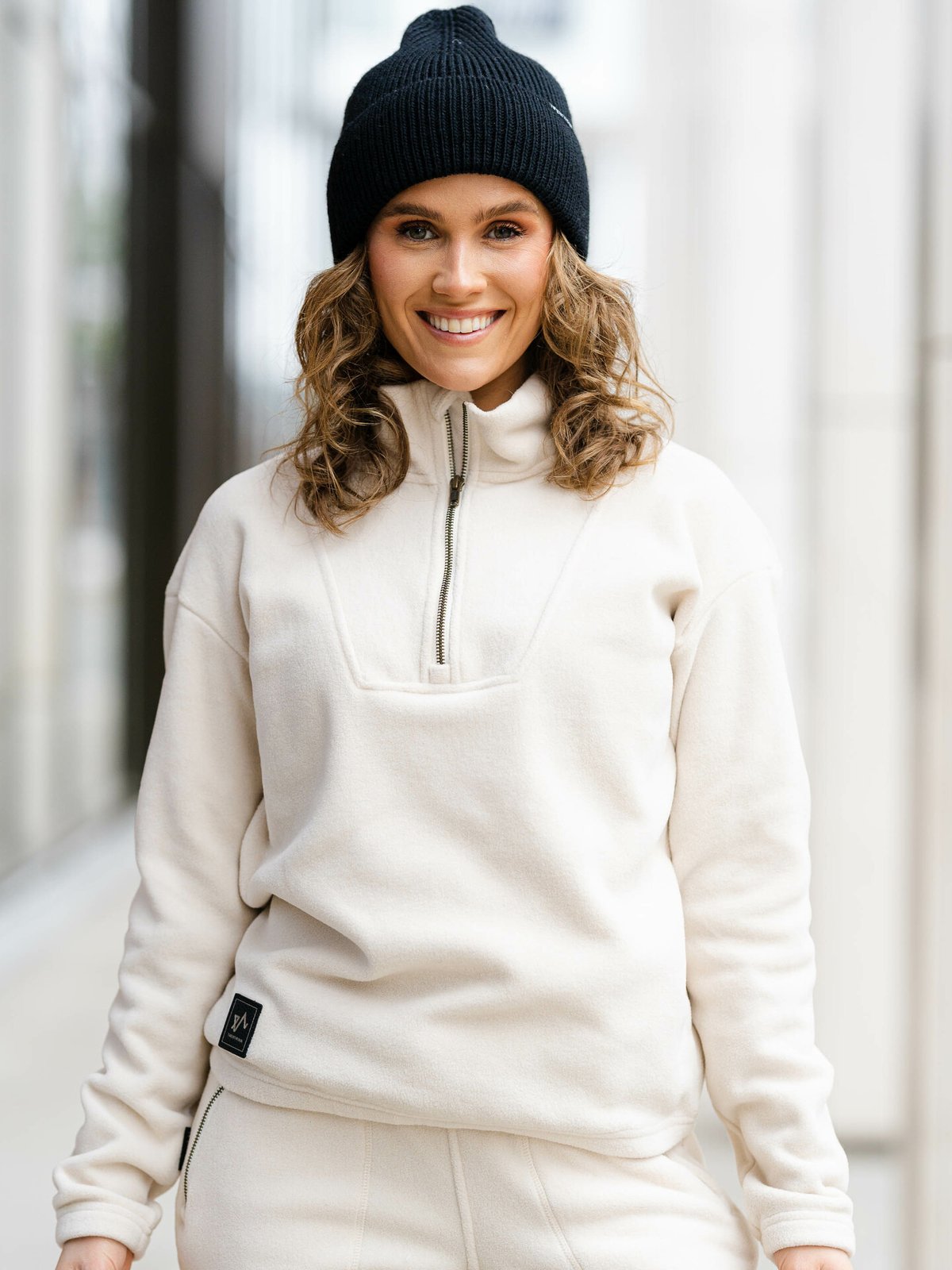 Twentyfour Mode Polar Half Zip Gråhvit