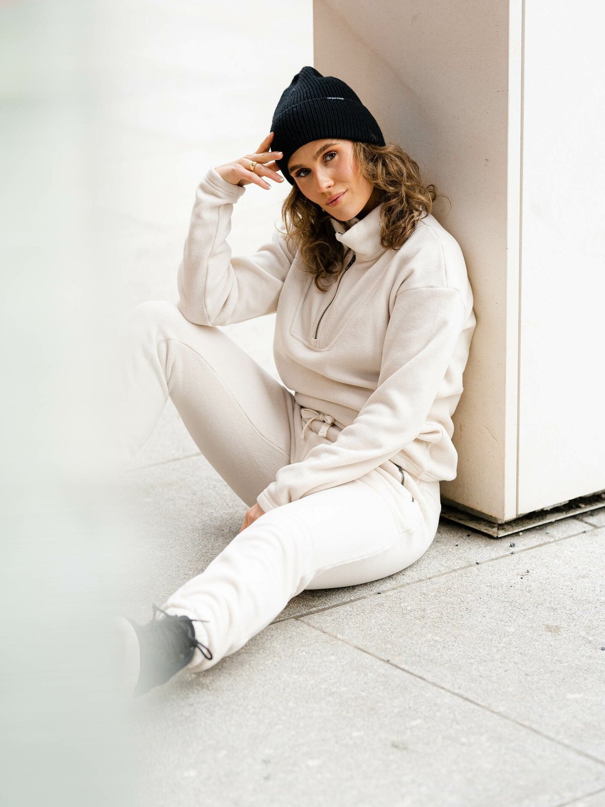 Twentyfour Mode Polar Half Zip Gråhvit