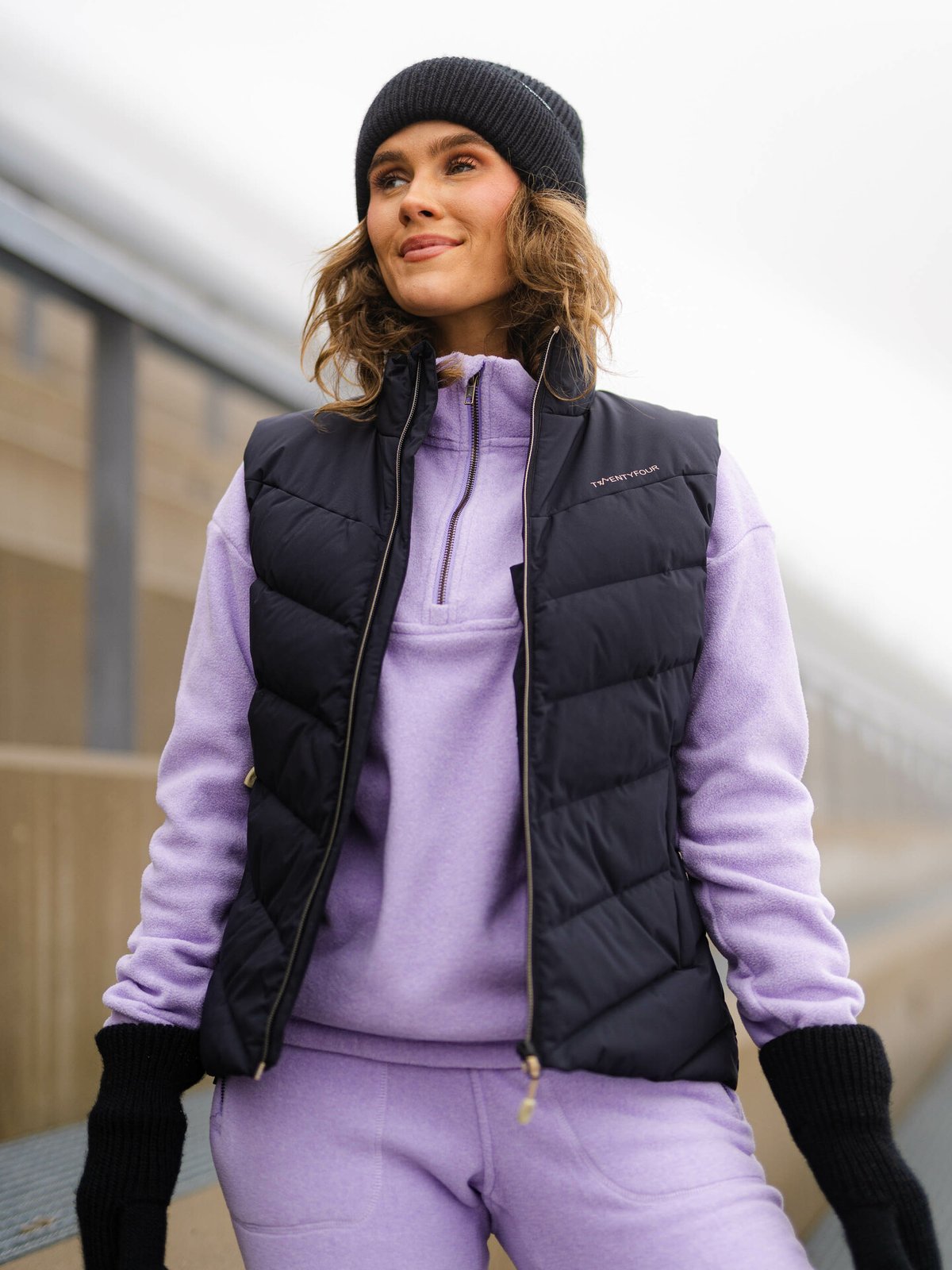 Twentyfour Mode Polar Half Zip Lavendel