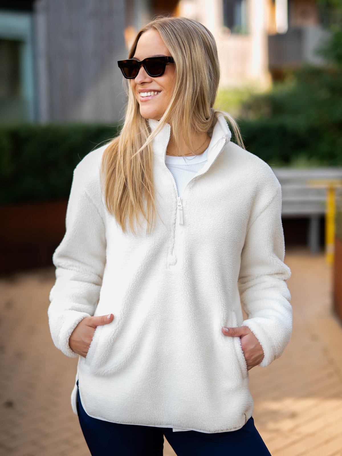 Twentyfour Mode Pile Half Zip Bomull