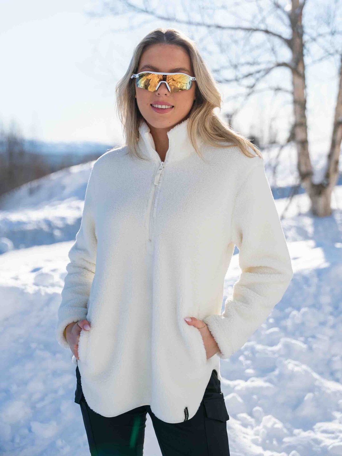 Twentyfour Mode Pile Half Zip Bomull