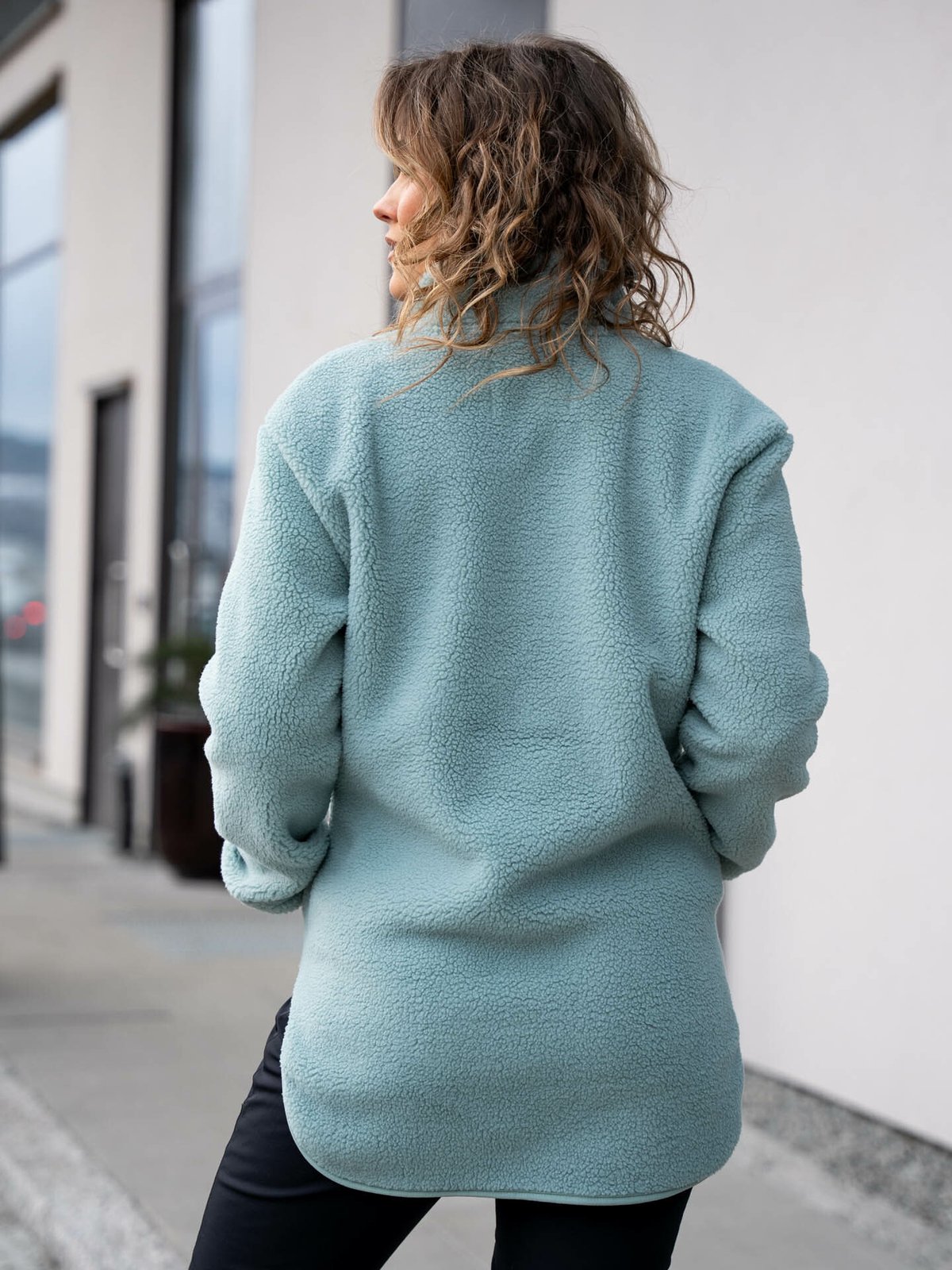 Twentyfour Mode Pile Half Zip Grågrønn