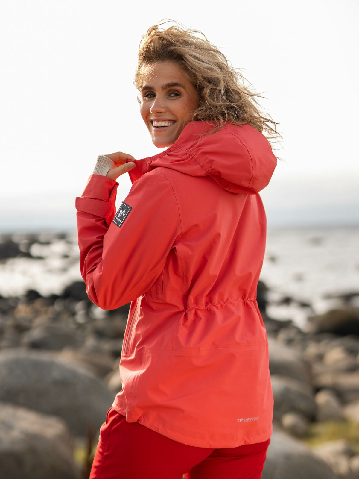 Twentyfour Flåm 3 lags Skalljakke Klar rød