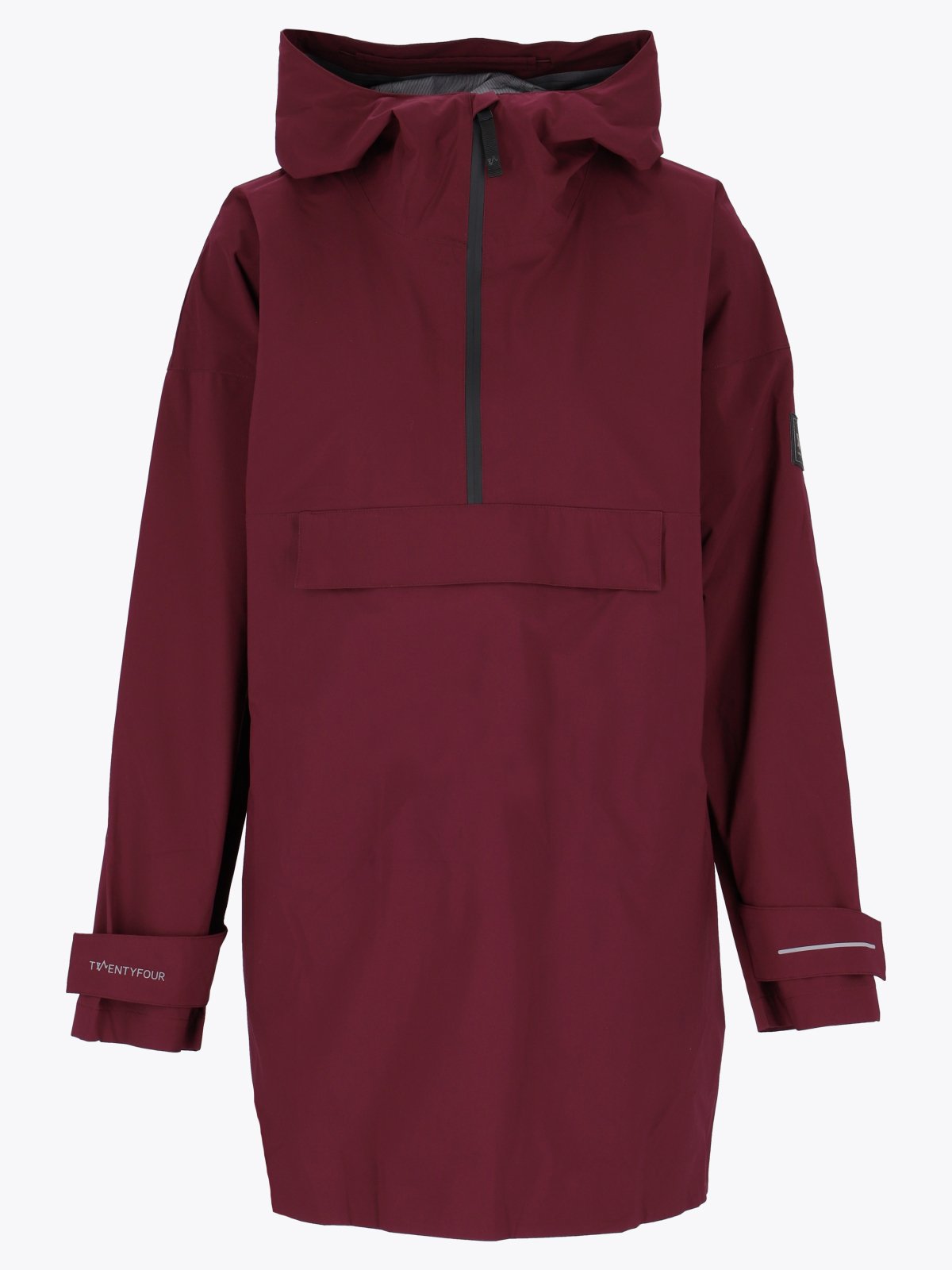 Twentyfour Mode 3-Lags Poncho Mørk Burgunder