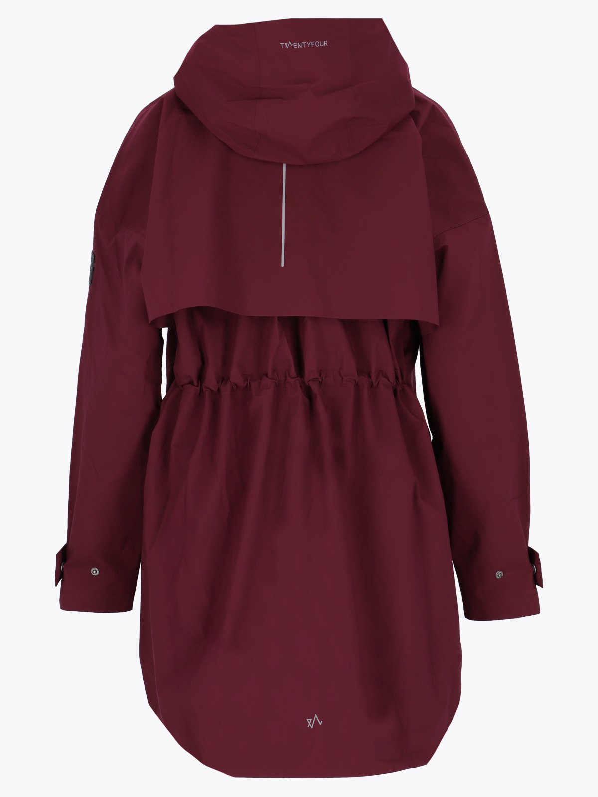 Twentyfour Mode 3-Lags Poncho Mørk Burgunder