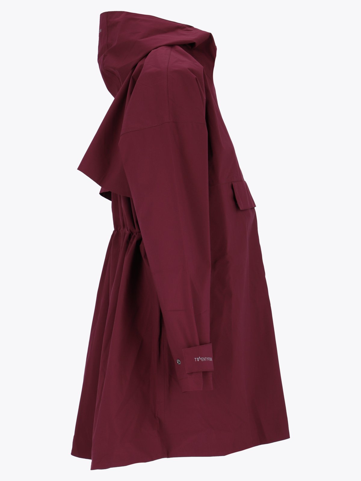 Twentyfour Mode 3-Lags Poncho Mørk Burgunder