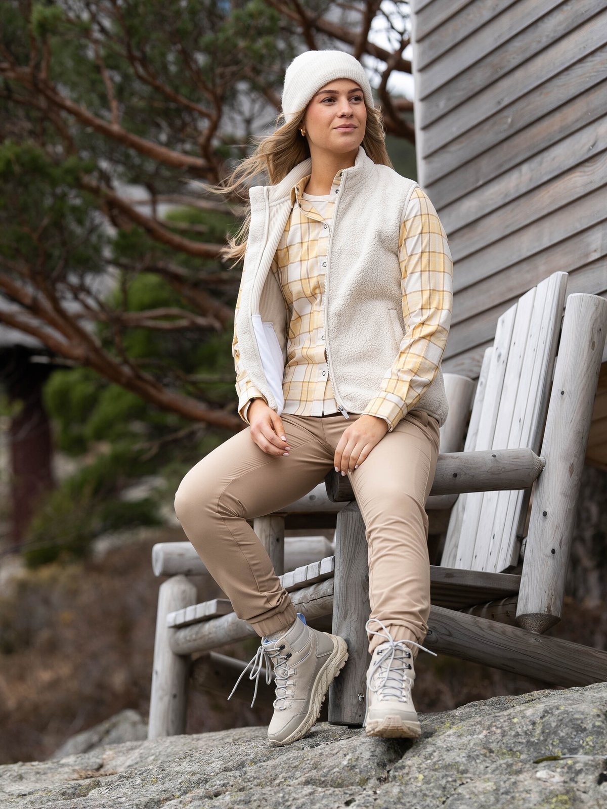 Twentyfour Mode Hike Skjorte Gråhvit