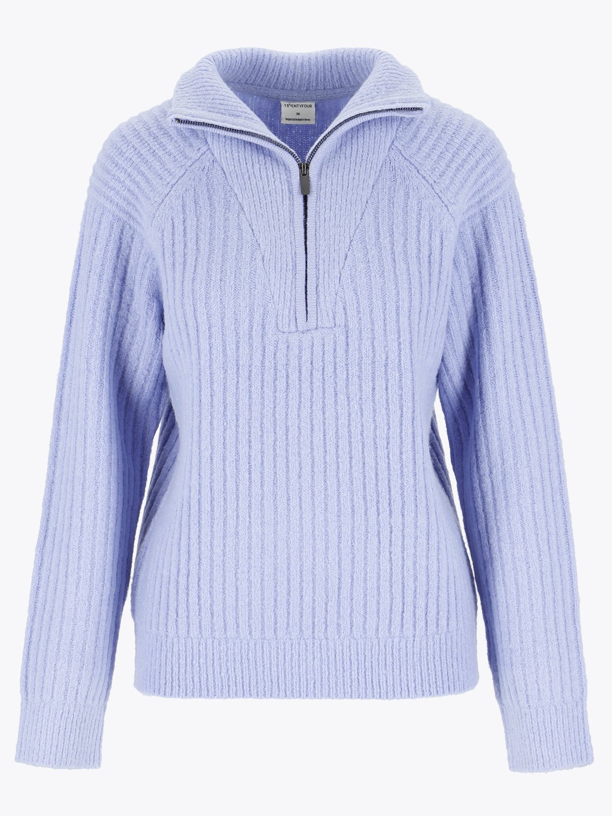 Twentyfour Mode Iris Half Zip Genser Pastellblå