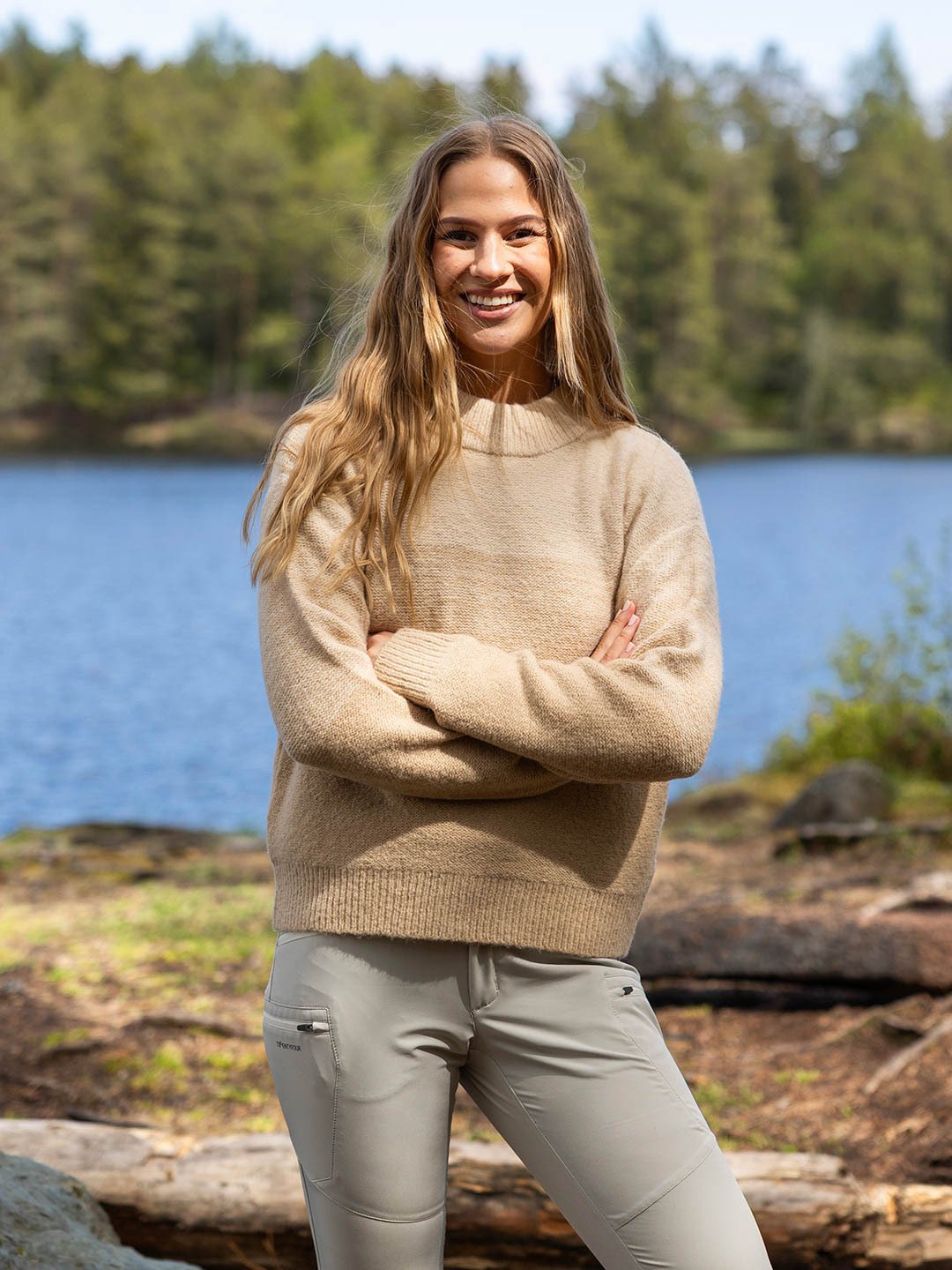 Twentyfour Mode Strikkegenser Sand