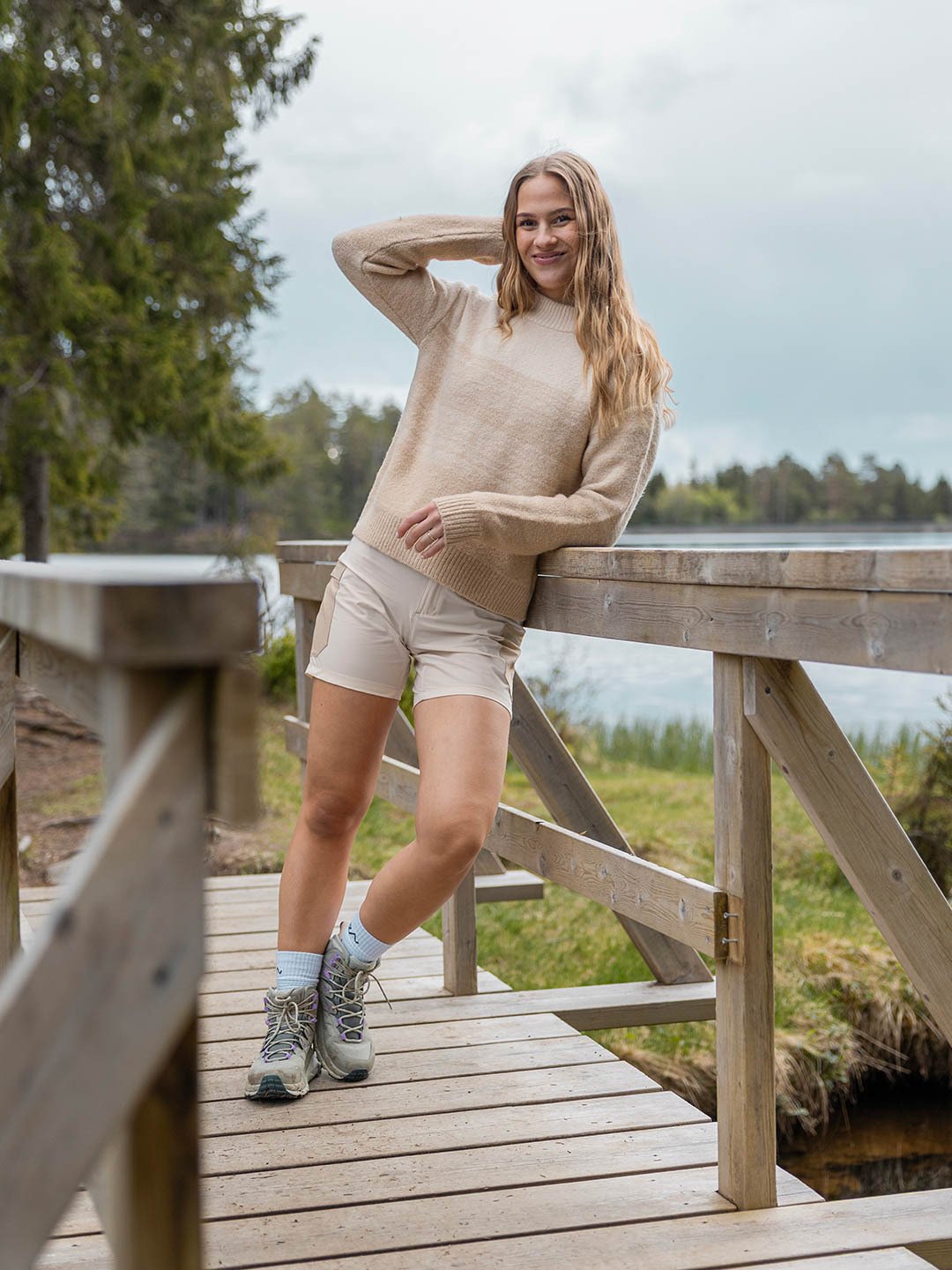 Twentyfour Mode Strikkegenser Sand