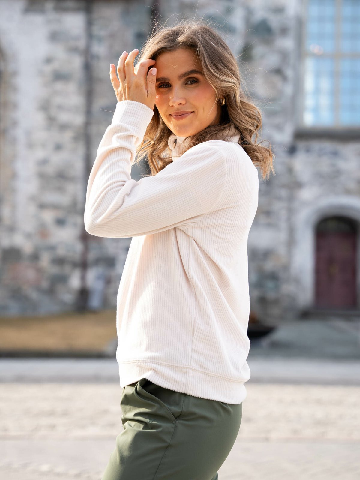 Twentyfour Mode Half Zip Fleece Gråhvit