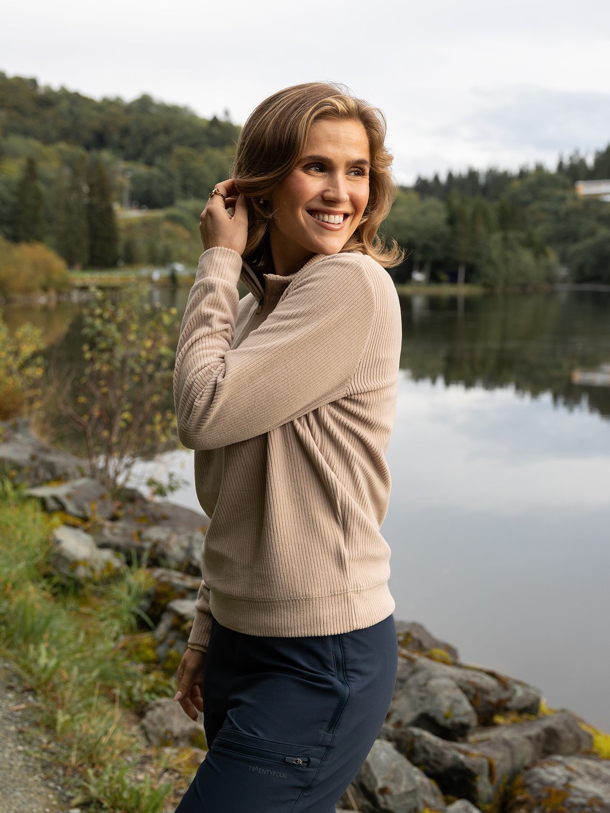 Twentyfour Mode Half Zip Fleece Sand