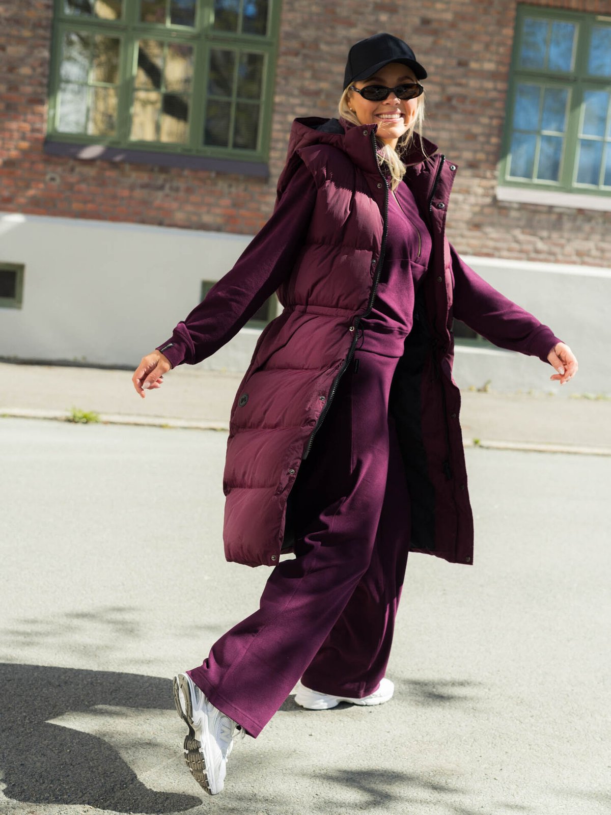 Twentyfour Mode Eva Puffy Vest Mørk Burgunder