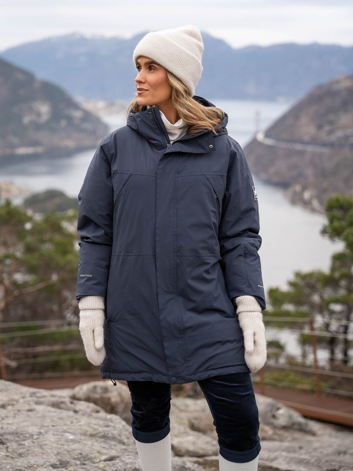 Twentyfour Finse Dunparkas Blekkblå